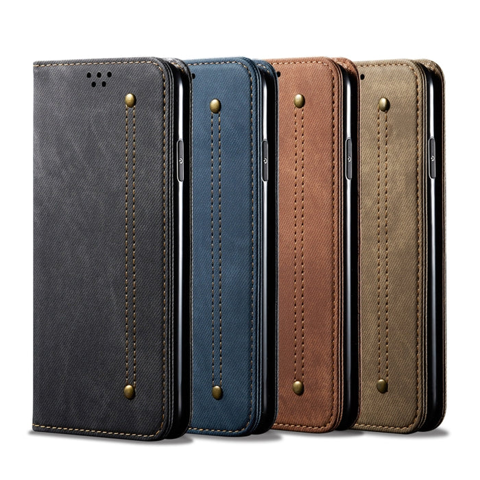 Estuche para teléfono de cuero con textura de mezclilla, For Xiaomi Redmi Note 12 China, For Xiaomi Redmi Note 12 Pro 5G China, For Xiaomi Redmi Note 12 Pro+ China