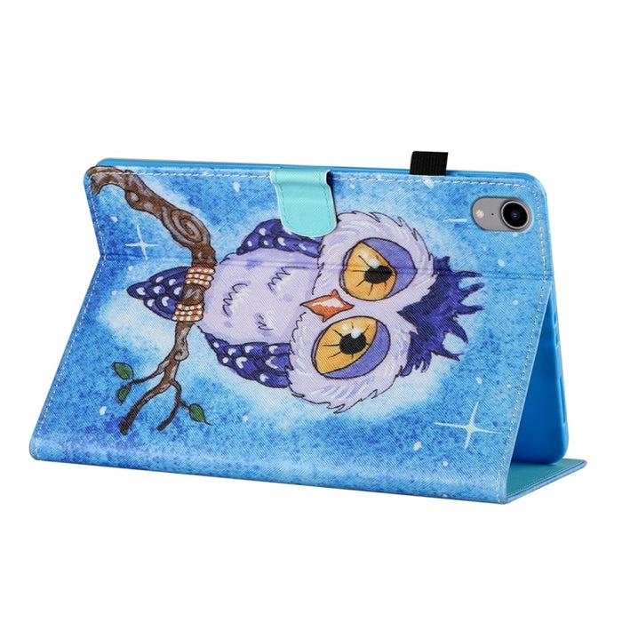 Estuche para tableta de cuero inteligente con costura de dibujo coloreado