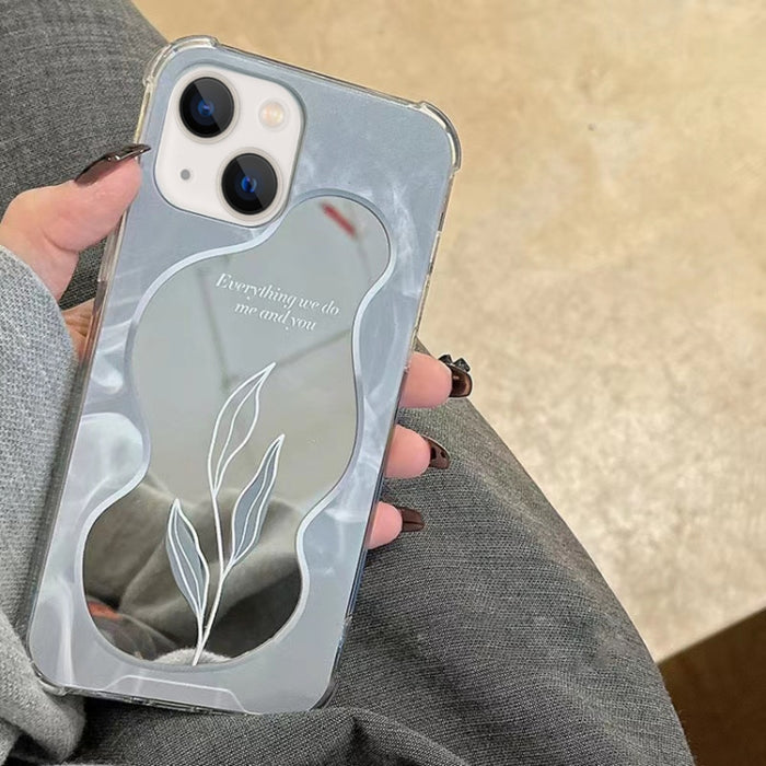 Estuche para teléfono con espejo pintado a color