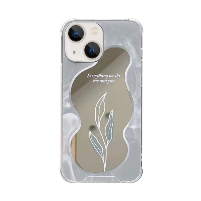 Estuche para teléfono con espejo pintado a color