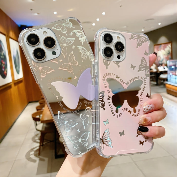 Estuche para teléfono con espejo pintado a color