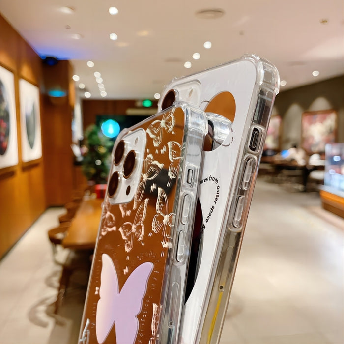 Estuche para teléfono con espejo pintado a color