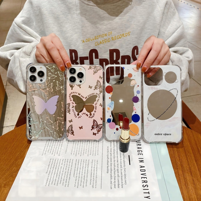 Estuche para teléfono con espejo pintado a color