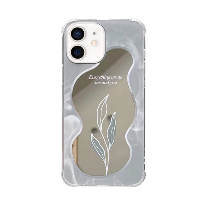 Estuche para teléfono con espejo pintado a color