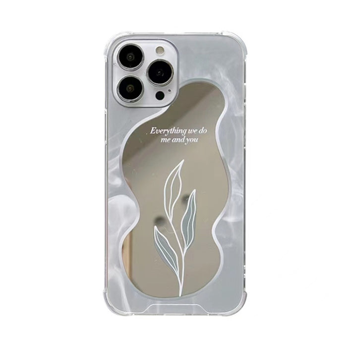 Estuche para teléfono con espejo pintado a color