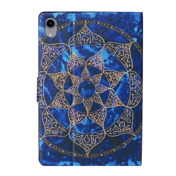 Estuche para tableta de cuero con pintura en color y textura de voltaje