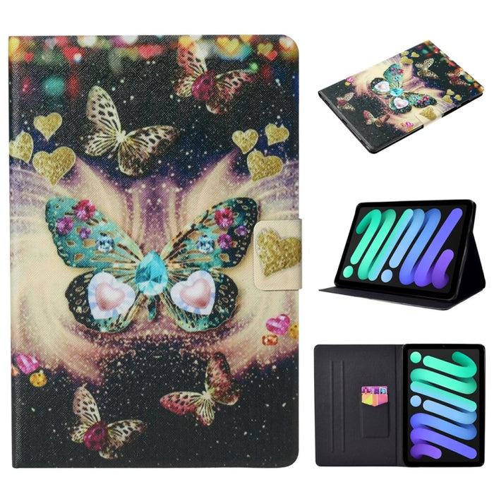 Estuche para tableta de cuero con pintura en color y textura de voltaje