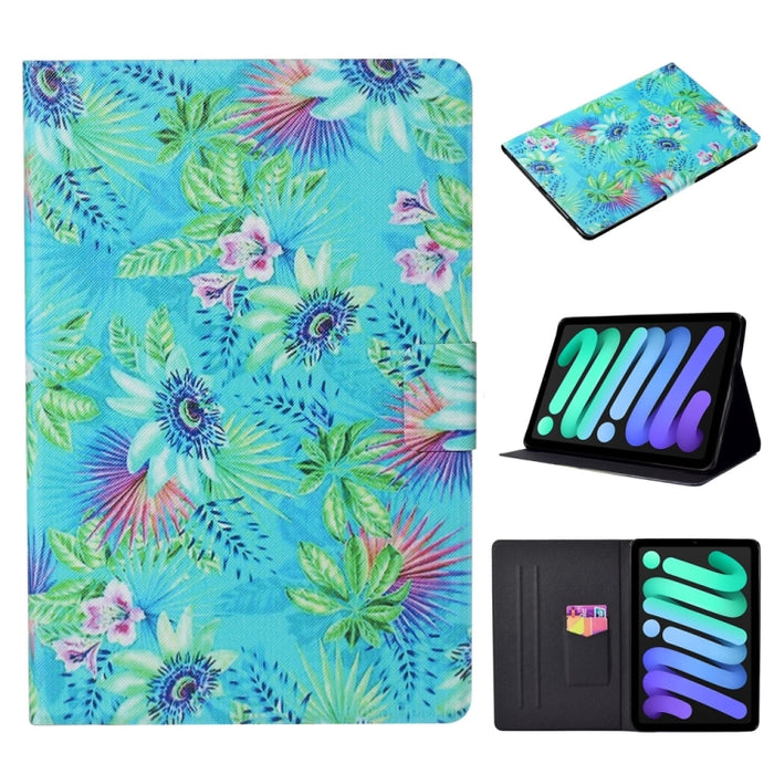 Estuche para tableta de cuero con pintura en color y textura de voltaje