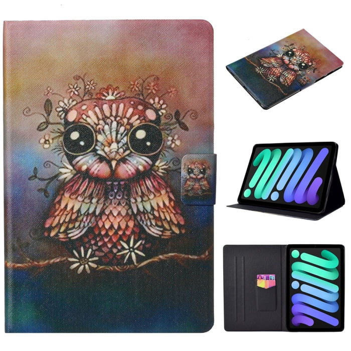 Estuche para tableta de cuero con pintura en color y textura de voltaje