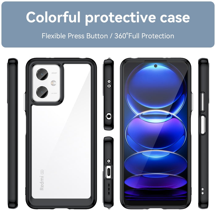 Caja colorida del teléfono de acrílico + TPU de la serie, For Xiaomi Redmi Note 12 China