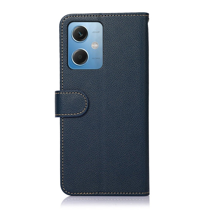KHAZNEH Estuche para teléfono RFID de cuero con textura de litchi, For Xiaomi Redmi Note 12 China, For Xiaomi Redmi Note 12 Pro 5G China
