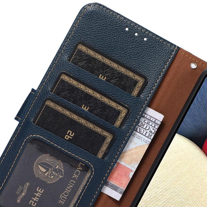 KHAZNEH Estuche para teléfono RFID de cuero con textura de litchi, For Xiaomi Redmi Note 12 China, For Xiaomi Redmi Note 12 Pro 5G China