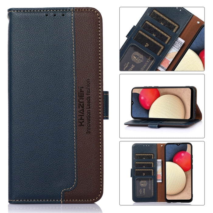 KHAZNEH Estuche para teléfono RFID de cuero con textura de litchi, For Xiaomi Redmi Note 12 China, For Xiaomi Redmi Note 12 Pro 5G China