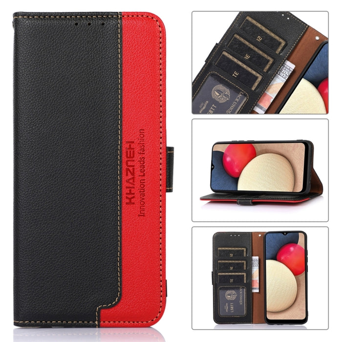 KHAZNEH Estuche para teléfono RFID de cuero con textura de litchi, For Xiaomi Redmi Note 12 China, For Xiaomi Redmi Note 12 Pro 5G China