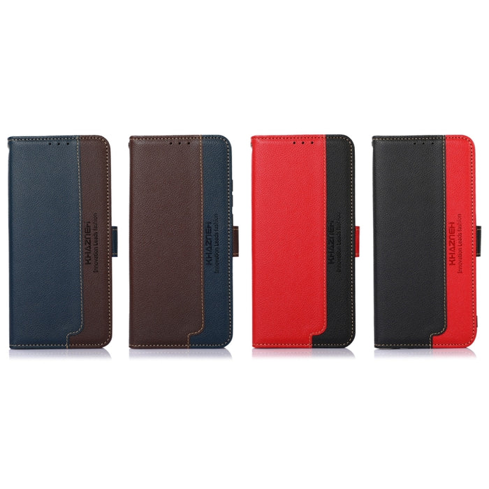 KHAZNEH Estuche para teléfono RFID de cuero con textura de litchi, For Xiaomi Redmi Note 12 China, For Xiaomi Redmi Note 12 Pro 5G China