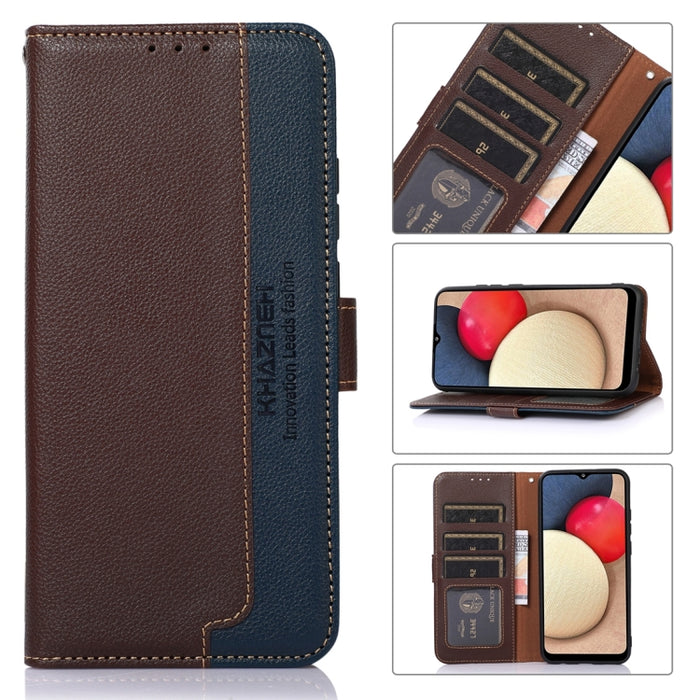 KHAZNEH Estuche para teléfono RFID de cuero con textura de litchi, For Xiaomi Redmi Note 12 China, For Xiaomi Redmi Note 12 Pro 5G China