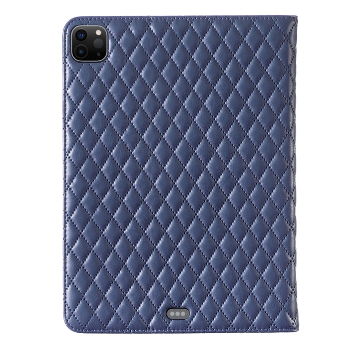 Elegante funda de cuero con tapa horizontal con textura romboidal para tablet