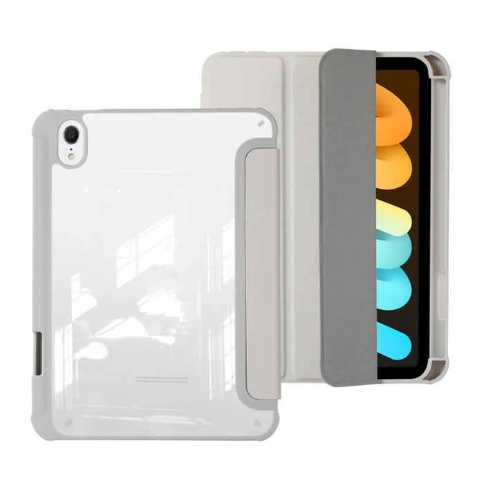 Estuche para tableta de cuero acrílico de 3 pliegues