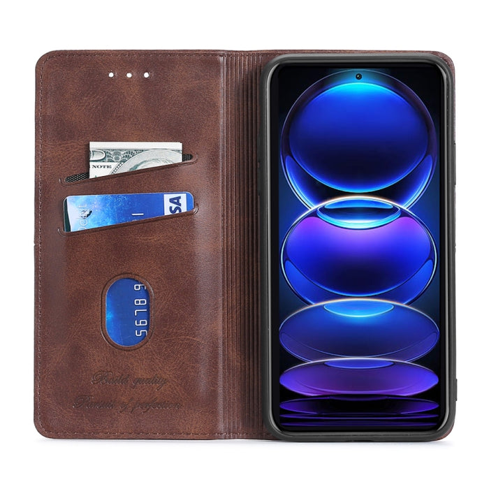 Estuche para teléfono de cuero magnético con textura de vaca, For Motorola Moto G72 4G, For vivo V25 Pro 5G, For Xiaomi Redmi Note 12 China, For Xiaomi Redmi Note 12 Pro 5G China, For Xiaomi Redmi Note 12 Pro+ China, For Xiaomi Redmi A1+ 4G            ...