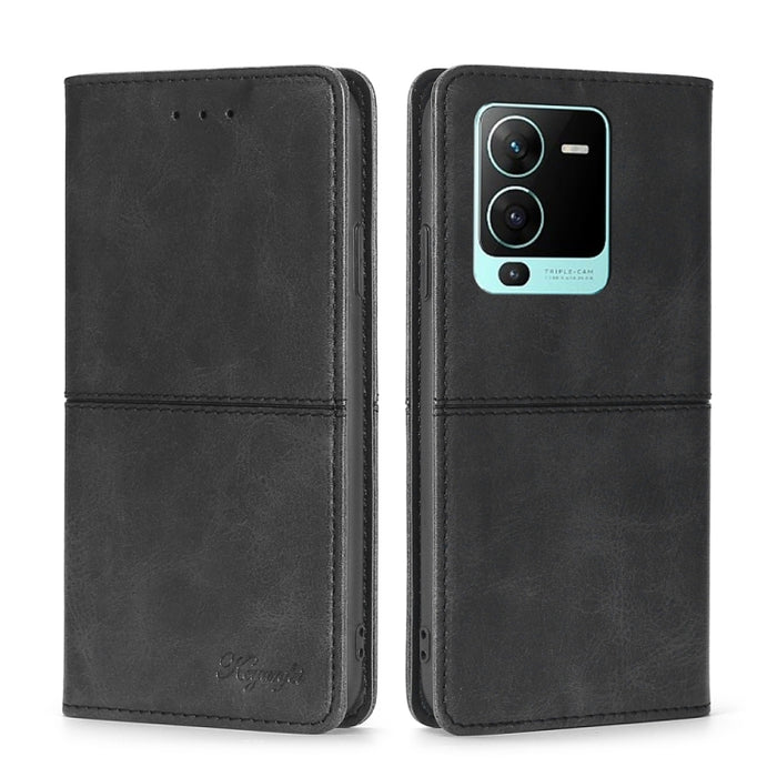 Estuche para teléfono de cuero magnético con textura de vaca, For Motorola Moto G72 4G, For vivo V25 Pro 5G, For Xiaomi Redmi Note 12 China, For Xiaomi Redmi Note 12 Pro 5G China, For Xiaomi Redmi Note 12 Pro+ China, For Xiaomi Redmi A1+ 4G            ...
