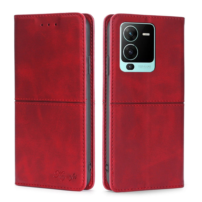 Estuche para teléfono de cuero magnético con textura de vaca, For Motorola Moto G72 4G, For vivo V25 Pro 5G, For Xiaomi Redmi Note 12 China, For Xiaomi Redmi Note 12 Pro 5G China, For Xiaomi Redmi Note 12 Pro+ China, For Xiaomi Redmi A1+ 4G            ...