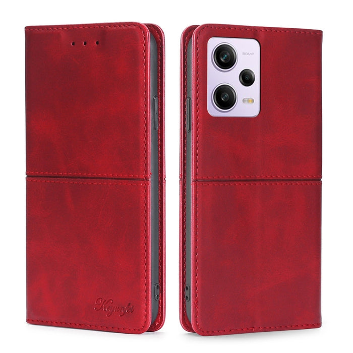Estuche para teléfono de cuero magnético con textura de vaca, For Motorola Moto G72 4G, For vivo V25 Pro 5G, For Xiaomi Redmi Note 12 China, For Xiaomi Redmi Note 12 Pro 5G China, For Xiaomi Redmi Note 12 Pro+ China, For Xiaomi Redmi A1+ 4G            ...