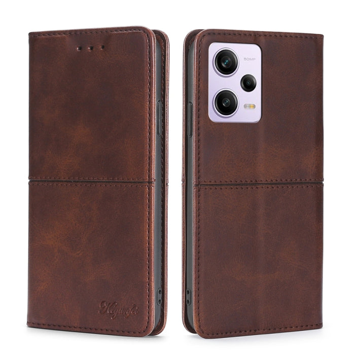 Estuche para teléfono de cuero magnético con textura de vaca, For Motorola Moto G72 4G, For vivo V25 Pro 5G, For Xiaomi Redmi Note 12 China, For Xiaomi Redmi Note 12 Pro 5G China, For Xiaomi Redmi Note 12 Pro+ China, For Xiaomi Redmi A1+ 4G            ...