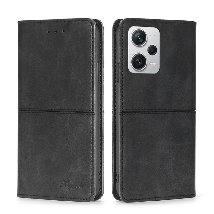 Estuche para teléfono de cuero magnético con textura de vaca, For Motorola Moto G72 4G, For vivo V25 Pro 5G, For Xiaomi Redmi Note 12 China, For Xiaomi Redmi Note 12 Pro 5G China, For Xiaomi Redmi Note 12 Pro+ China, For Xiaomi Redmi A1+ 4G            ...