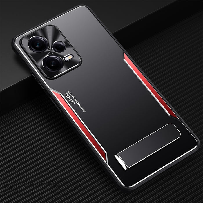 Blade Series TPU + Caja de teléfono de aleación de titanio con soporte, For Xiaomi Redmi Note 12 Pro+ China, For Xiaomi Redmi Note 12 Pro 5G China, For Xiaomi Redmi Note 12 China, For Honor Play 40 Plus