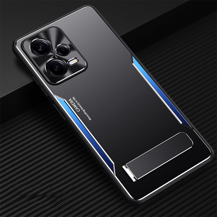 Blade Series TPU + Caja de teléfono de aleación de titanio con soporte, For Xiaomi Redmi Note 12 Pro+ China, For Xiaomi Redmi Note 12 Pro 5G China, For Xiaomi Redmi Note 12 China, For Honor Play 40 Plus