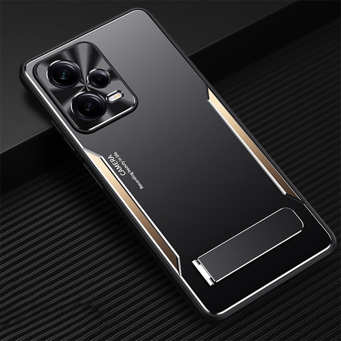 Blade Series TPU + Caja de teléfono de aleación de titanio con soporte, For Xiaomi Redmi Note 12 Pro+ China, For Xiaomi Redmi Note 12 Pro 5G China, For Xiaomi Redmi Note 12 China, For Honor Play 40 Plus