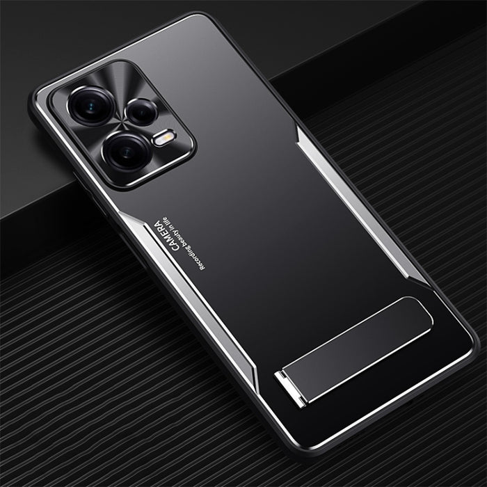 Blade Series TPU + Caja de teléfono de aleación de titanio con soporte, For Xiaomi Redmi Note 12 Pro+ China, For Xiaomi Redmi Note 12 Pro 5G China, For Xiaomi Redmi Note 12 China, For Honor Play 40 Plus