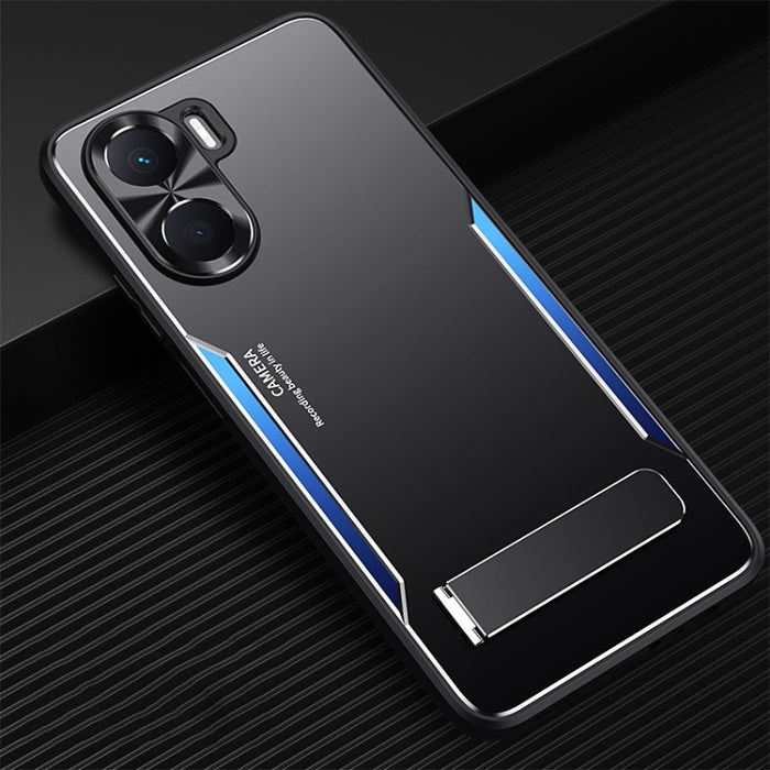 Blade Series TPU + Caja de teléfono de aleación de titanio con soporte, For Xiaomi Redmi Note 12 Pro+ China, For Xiaomi Redmi Note 12 Pro 5G China, For Xiaomi Redmi Note 12 China, For Honor Play 40 Plus
