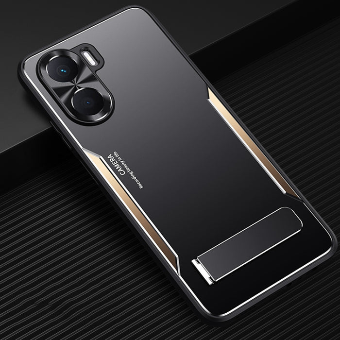 Blade Series TPU + Caja de teléfono de aleación de titanio con soporte, For Xiaomi Redmi Note 12 Pro+ China, For Xiaomi Redmi Note 12 Pro 5G China, For Xiaomi Redmi Note 12 China, For Honor Play 40 Plus