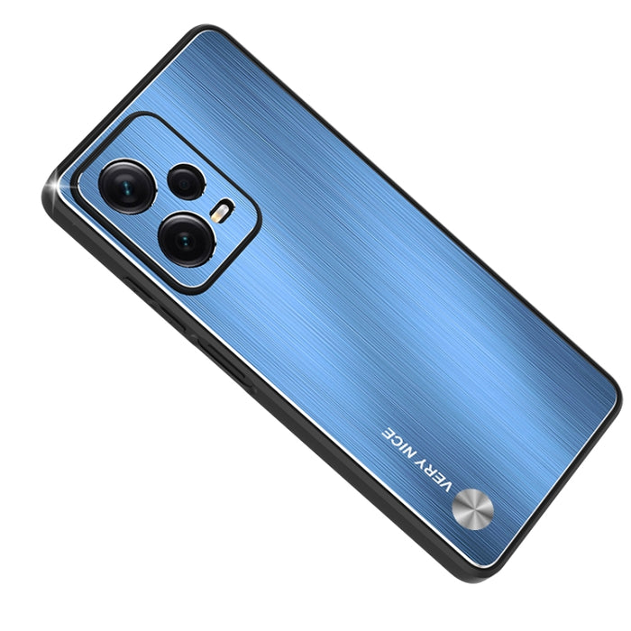 Caja de teléfono a prueba de golpes con textura cepillada de metal, For Xiaomi Redmi Note 12 Pro+ China, For Xiaomi Redmi Note 12 Pro 5G China, For Xiaomi Redmi Note 12 China
