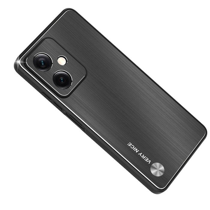 Caja de teléfono a prueba de golpes con textura cepillada de metal, For Xiaomi Redmi Note 12 Pro+ China, For Xiaomi Redmi Note 12 Pro 5G China, For Xiaomi Redmi Note 12 China