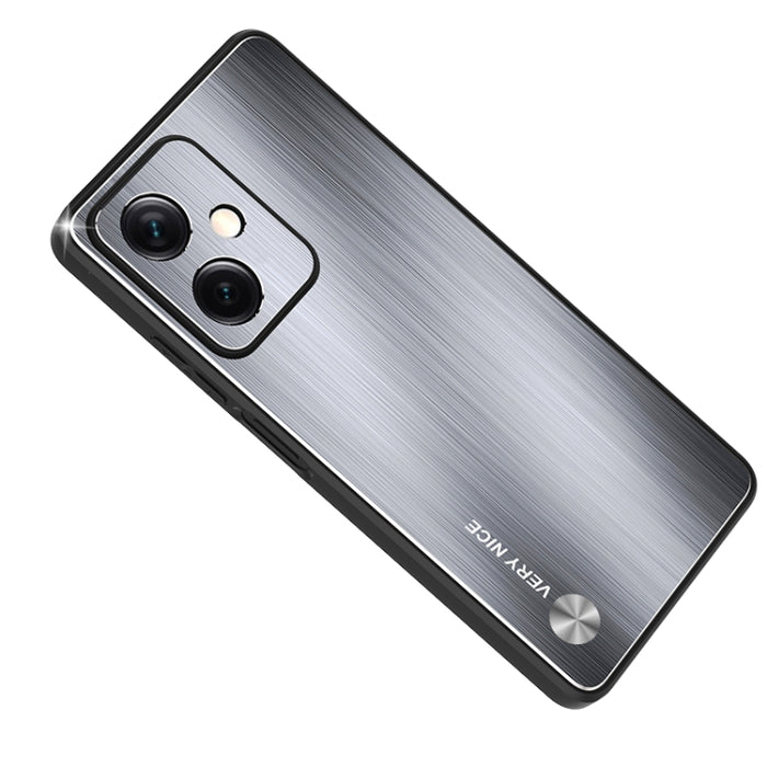 Caja de teléfono a prueba de golpes con textura cepillada de metal, For Xiaomi Redmi Note 12 Pro+ China, For Xiaomi Redmi Note 12 Pro 5G China, For Xiaomi Redmi Note 12 China
