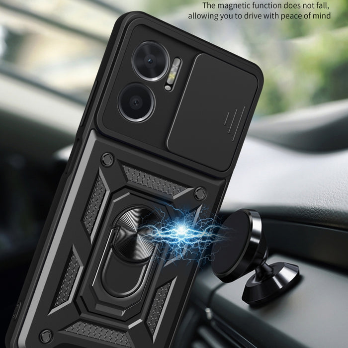 Funda de teléfono con diseño de cámara deslizante TPU + PC, For Xiaomi Redmi 10 5G, For Xiaomi Redmi Note 12 5G Global / Poco X5
