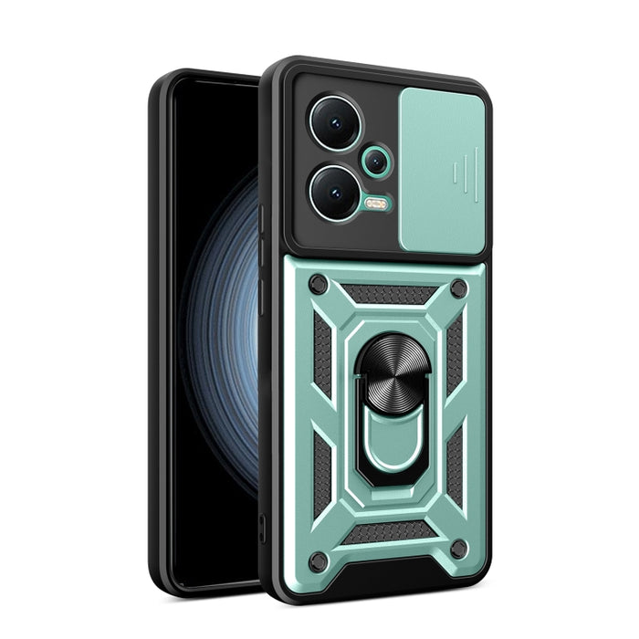 Funda de teléfono con diseño de cámara deslizante TPU + PC, For Xiaomi Redmi 10 5G, For Xiaomi Redmi Note 12 5G Global / Poco X5