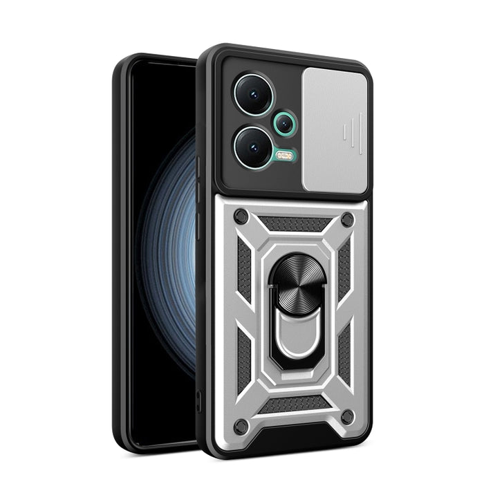 Funda de teléfono con diseño de cámara deslizante TPU + PC, For Xiaomi Redmi 10 5G, For Xiaomi Redmi Note 12 5G Global / Poco X5