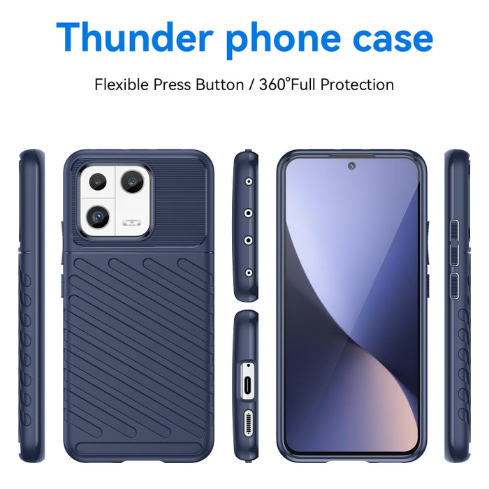 Estuche protector de teléfono suave TPU a prueba de golpes Thunderbolt, For Xiaomi 13, For Xiaomi 13 Pro
