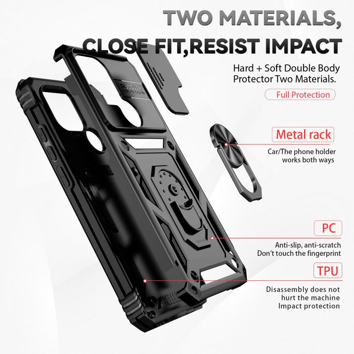 Estuche para teléfono con soporte deslizante Camshield, For Xiaomi Redmi A1/A1+, For Samsung Galaxy A14 5G