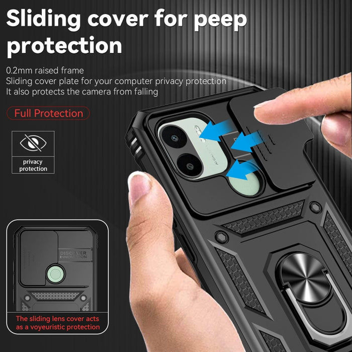 Estuche para teléfono con soporte deslizante Camshield, For Xiaomi Redmi A1/A1+, For Samsung Galaxy A14 5G