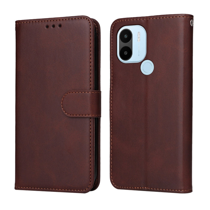 Estuche clásico de cuero con tapa y textura de becerro, For Xiaomi Redmi A1+, For Xiaomi Redmi 11 Prime 4G, For Xiaomi Redmi Note 12 China, For Xiaomi Redmi Note 12 Pro 5G China, For Xiaomi Redmi Note 12 Pro+ China