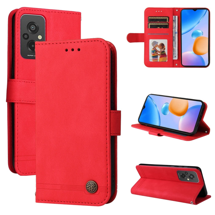 Skin Feel Life Tree Funda de piel para teléfono con botón de metal, For Xiaomi Redmi A1+, For Xiaomi Redmi 11 Prime 4G, For Xiaomi Redmi Note 12 China, For Xiaomi Redmi Note 12 Pro 5G China, For Xiaomi Redmi Note 12 Pro+ China