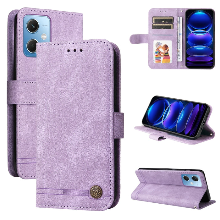 Skin Feel Life Tree Funda de piel para teléfono con botón de metal, For Xiaomi Redmi A1+, For Xiaomi Redmi 11 Prime 4G, For Xiaomi Redmi Note 12 China, For Xiaomi Redmi Note 12 Pro 5G China, For Xiaomi Redmi Note 12 Pro+ China