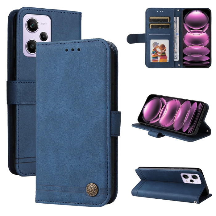 Skin Feel Life Tree Funda de piel para teléfono con botón de metal, For Xiaomi Redmi A1+, For Xiaomi Redmi 11 Prime 4G, For Xiaomi Redmi Note 12 China, For Xiaomi Redmi Note 12 Pro 5G China, For Xiaomi Redmi Note 12 Pro+ China