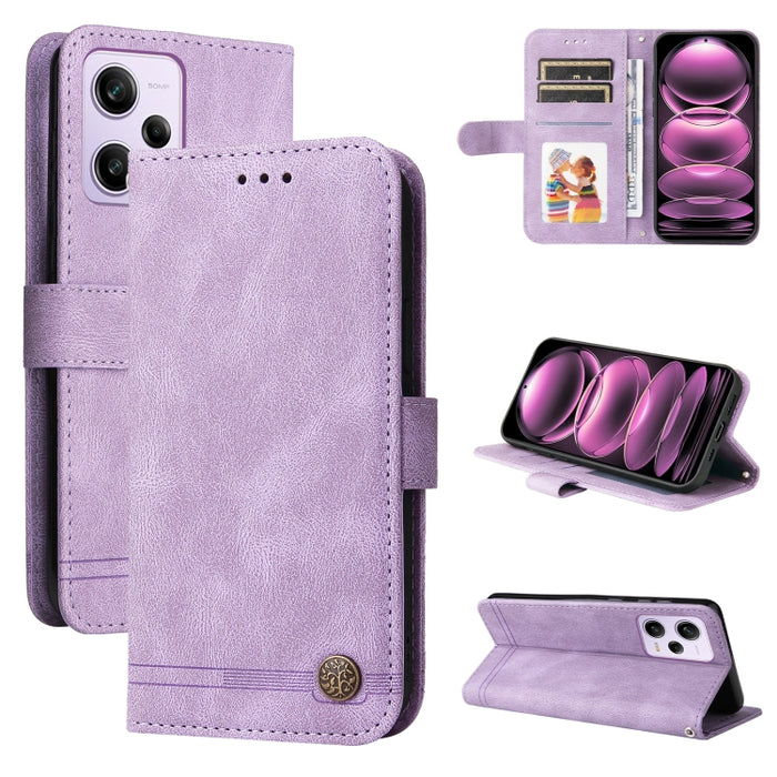 Skin Feel Life Tree Funda de piel para teléfono con botón de metal, For Xiaomi Redmi A1+, For Xiaomi Redmi 11 Prime 4G, For Xiaomi Redmi Note 12 China, For Xiaomi Redmi Note 12 Pro 5G China, For Xiaomi Redmi Note 12 Pro+ China