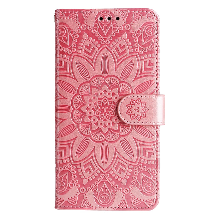 Estuche para teléfono de cuero con estampado de girasol en relieve, For Xiaomi Redmi A1+, For Xiaomi Redmi 11 Prime 4G, For Xiaomi Redmi Note 12 China, For Xiaomi Redmi Note 12 Pro 5G China, For Xiaomi Redmi Note 12 Pro+ China