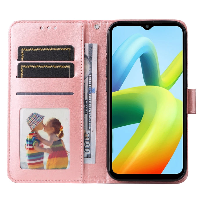 Estuche para teléfono de cuero con estampado de girasol en relieve, For Xiaomi Redmi A1+, For Xiaomi Redmi 11 Prime 4G, For Xiaomi Redmi Note 12 China, For Xiaomi Redmi Note 12 Pro 5G China, For Xiaomi Redmi Note 12 Pro+ China